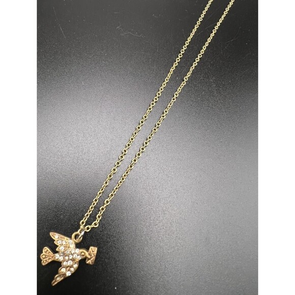 J. Crew Brass Crystal Bird Necklace - Picture 3 of 6